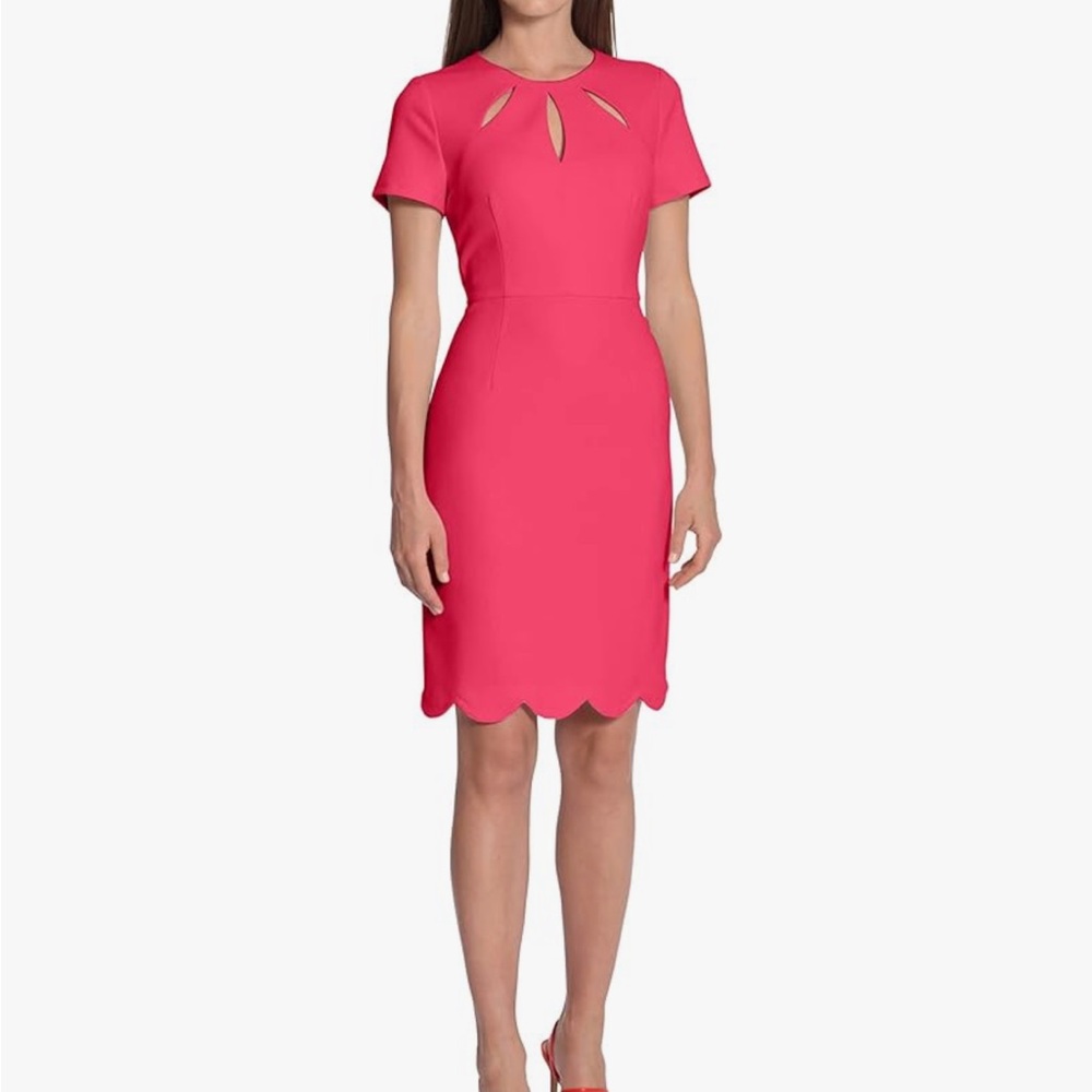 Maggy London Bright Rose Cutout Mini Dress